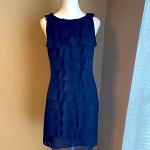 EUC ADRIANNA PAPELL Purple Ruffle Dress 4